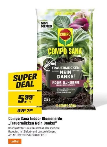 Indoor Blumenerde "Trauermücken Nein Danke!"
