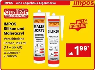 IMPOS Silikon und Malercryl