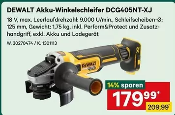 Akku-Winkelschleifer DCG405NT-XJ