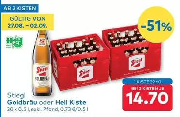 Stiegl - Goldbräu oder Hell Kiste