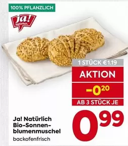 Bio-Sonnenblumenmuschel backofenfrisch