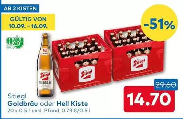 Stiegl - Goldbräu oder Hell Kiste