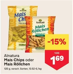 Bio - Mais Chips oder Mais Röllchen