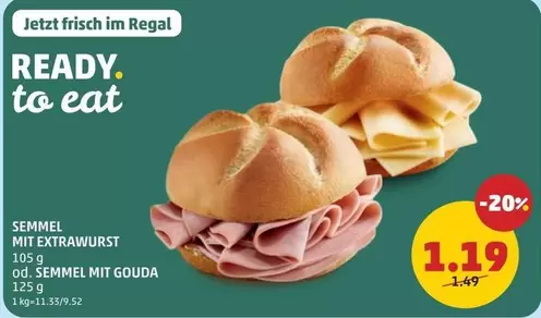 SEMEL MIT EXTRAWURST od. SEMMEL MIT GOUDA