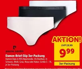 Schwarz - Damen-Brief-Slip 3er-Packung