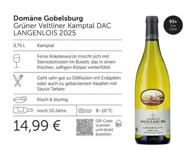 Grüner Veltliner Kamptal DAC LANGENLOIS 2025