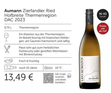 Aumann Zierfandler Ried Hofbreite Thermenregion DAC 2023