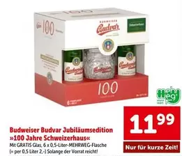 Budweiser Budvar Jubiläumsedition "100 Jahre Schweiz"