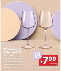 Rotweinglas 2-teiliges Set