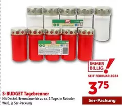 S-BUDGET Tagebrenner