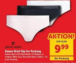 Schwarz - Damen-Brief-Slip 3er-Packung