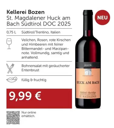 St. Magdalener Huck am Bach Südtirol DOC 2025