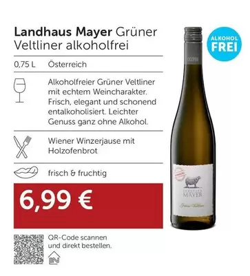 Landhaus Mayer Grüner Veltliner alkoholfrei