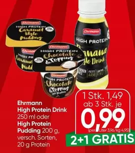 High Protein Drink or High Protein Pudding