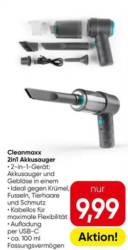 2in1 Akkusauger