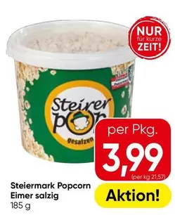 Steiermark Popcorn Eimer salzig