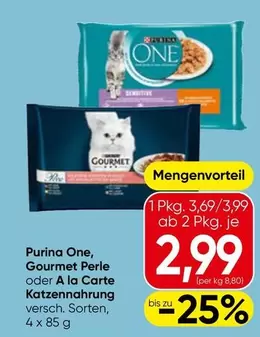 Gourmet - Purina One, Perle oder A la Carte Katzenahrung