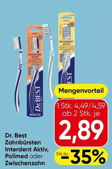 Zahnbürsten Interdent Aktiv, Polimed oder Zwischenzahn