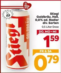 Stiegl - Goldbräu, Hell or Radler (div. Sorten)