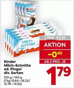 Kinder - Milch-Schnitte od. Pingui