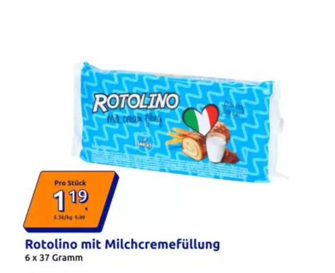 Rotolino mit Milchcremefüllung