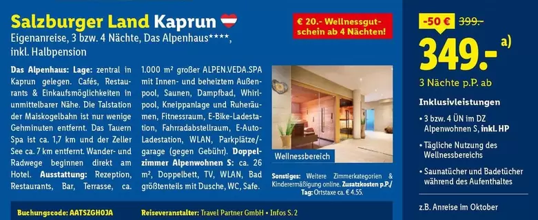 Hp - Eigenanreise, 3 bzw. 4 Nächte, Das Alpenhaus