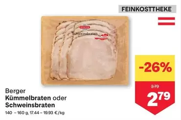 Kümmelbraten oder Schweinsbraten