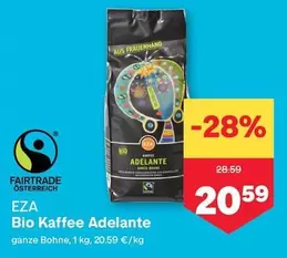 Bio - Kaffee Adelante ganze Bohne