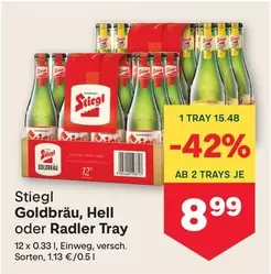 Stiegl - Goldbräu, Hell oder Radler Tray
