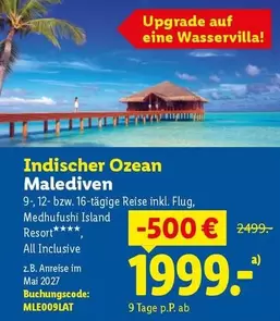Indischer Ozean Malediven 9-, 12- bzw. 16-tägige Reise inkl. Flug, Medhufushi Island Resort****, All Inclusive