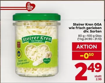 Kren - Steirer GGA wie frisch gerieben div. Sorten