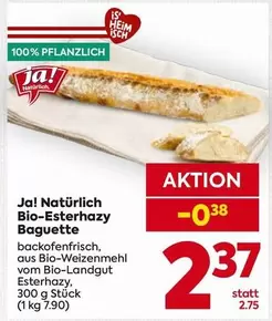 Bio-Esterhazy Baguette