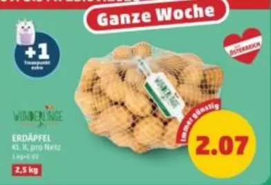 Erdäpfel KL. II, pro Netz
