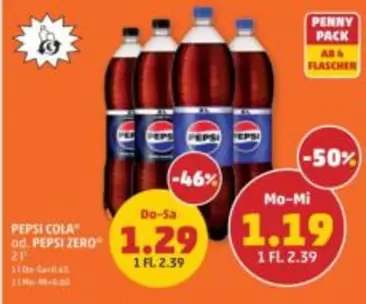 PEPSI COLA or PEPSI ZERO