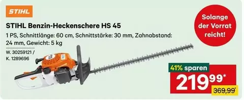 Stihl - Benzin-Heckenschere HS 45