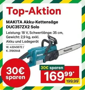 Makita - Akku-Kettensäge DUC357ZX2 Solo