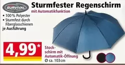 Sturmfester Regenschirm