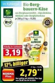 Bio - -Bergbauern-Käse