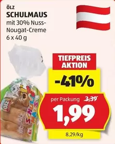 SCHULMAUS mit 30% Nuss-Nougat-Creme