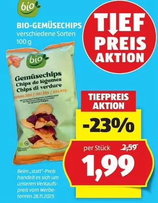 Bio - BIO-GEMÜSECHIPS verschiedene Sorten