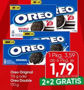 Oreo Original 176 g or Oreo Double 170 g