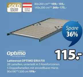 Gold - Lattenrost EIRA FIX