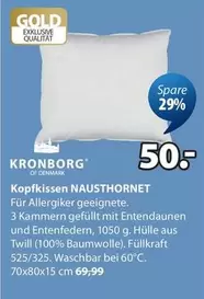 Gold - Kopfkissen NAUSTHORNET