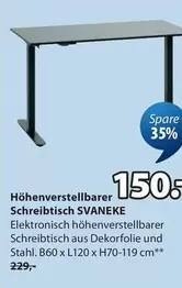 Höhenverstellbarer Schreibtisch