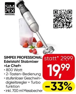 Edelstahl Stabmixer "Le Chef«