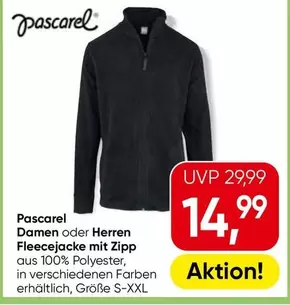 Damen oder Herren Fleecejacke mit Zipp