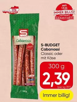 Cabanossi Classic oder mit Käse