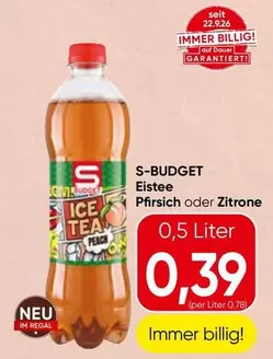 Eistee Pfirsich oder Zitrone