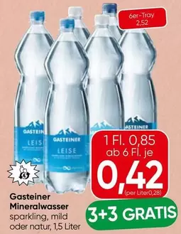 Gasteiner - Mineralwasser sparkling, mild oder natur