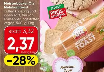 Vegan - Mehrkorntoast
